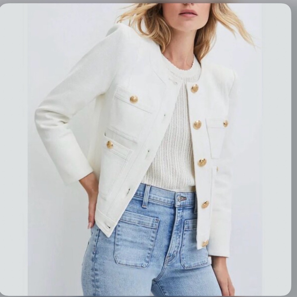 VERONICA BEARD
Ferazia Embellished Grain De Poudre Cotton-blend Jacket